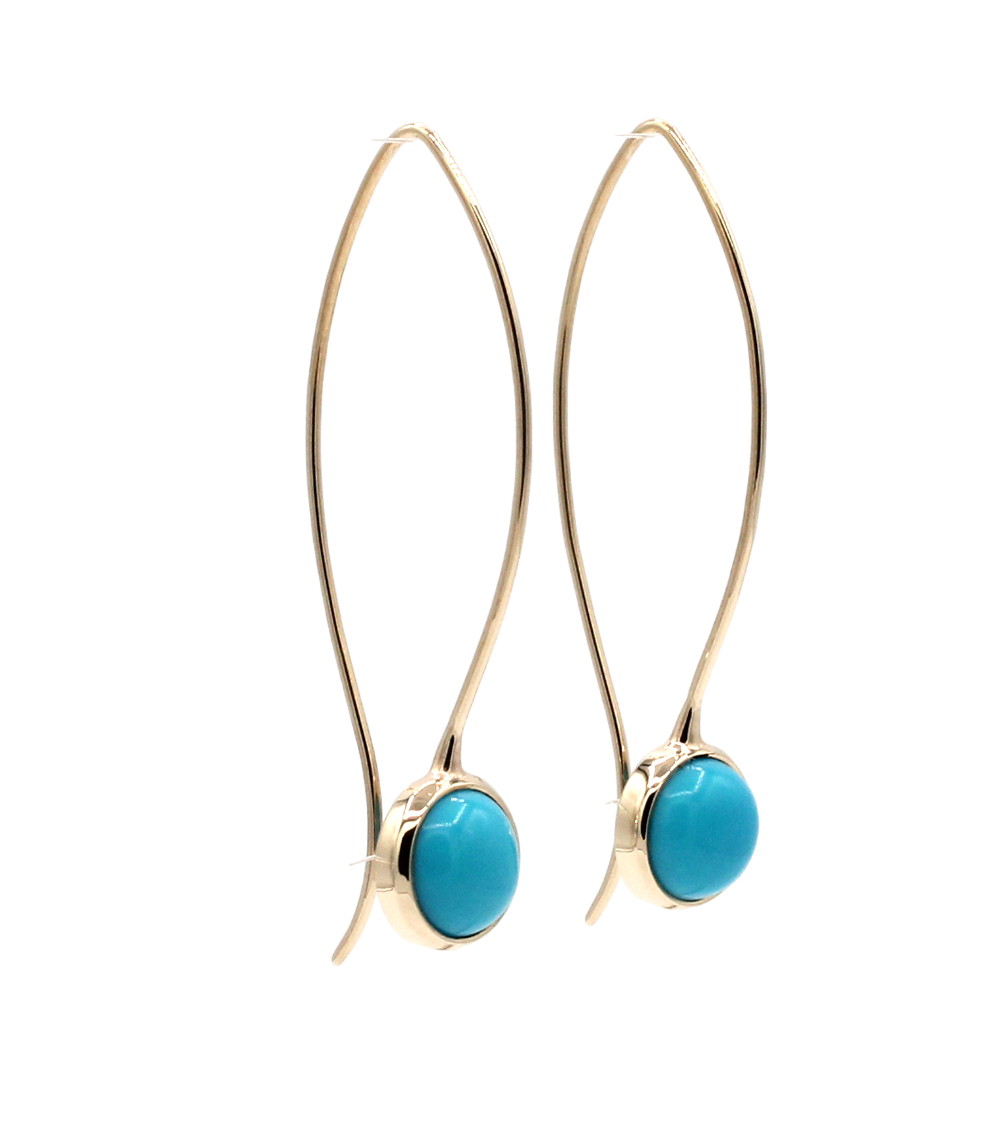 35mm Turquoise Comet Earrings-Jewelry-Toby Pomeroy-Sorrel Sky Gallery