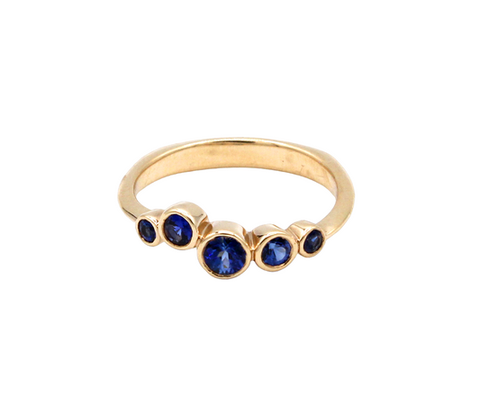 Blue Sapphire Elata Ring-Jewelry-Toby Pomeroy-Sorrel Sky Gallery