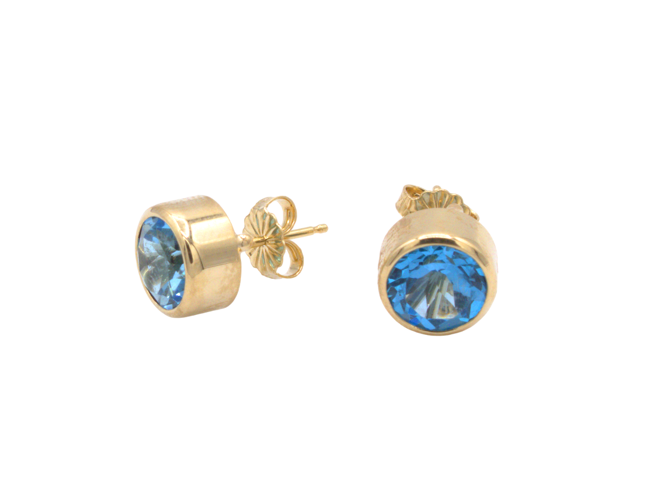 Blue Topaz Comet Stud Earrings-Jewelry-Toby Pomeroy-Sorrel Sky Gallery