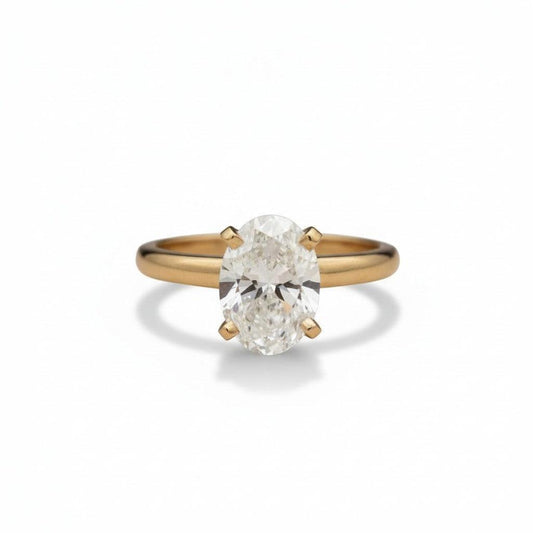 Oval Cut Solitaire Engagement Ring-Jewelry-Toby Pomeroy-Sorrel Sky Gallery