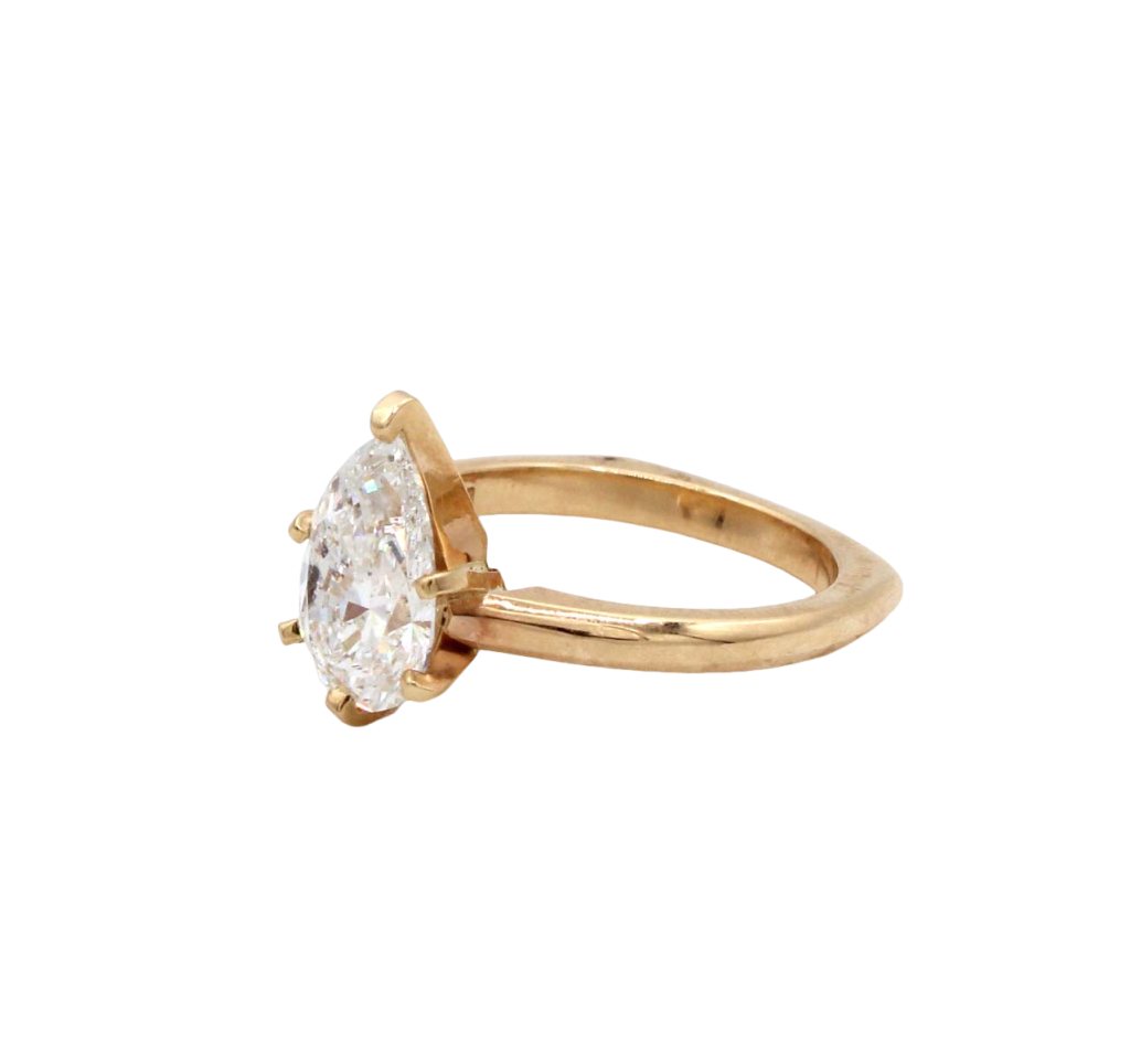 Pear Cut Solitaire Engagement Ring-Jewelry-Toby Pomeroy-Sorrel Sky Gallery