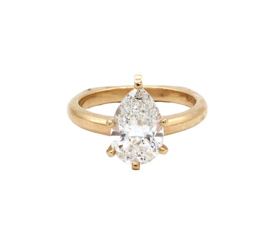 Pear Cut Solitaire Engagement Ring-Jewelry-Toby Pomeroy-Sorrel Sky Gallery