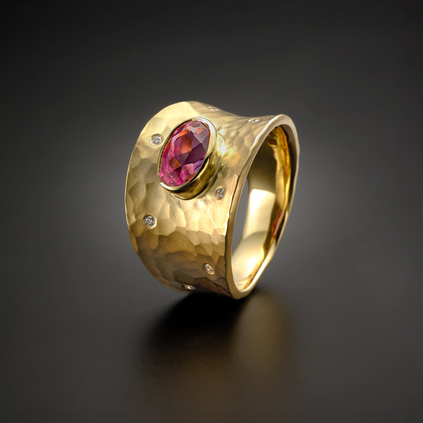 Tapered Vale Ring with Tourmaline