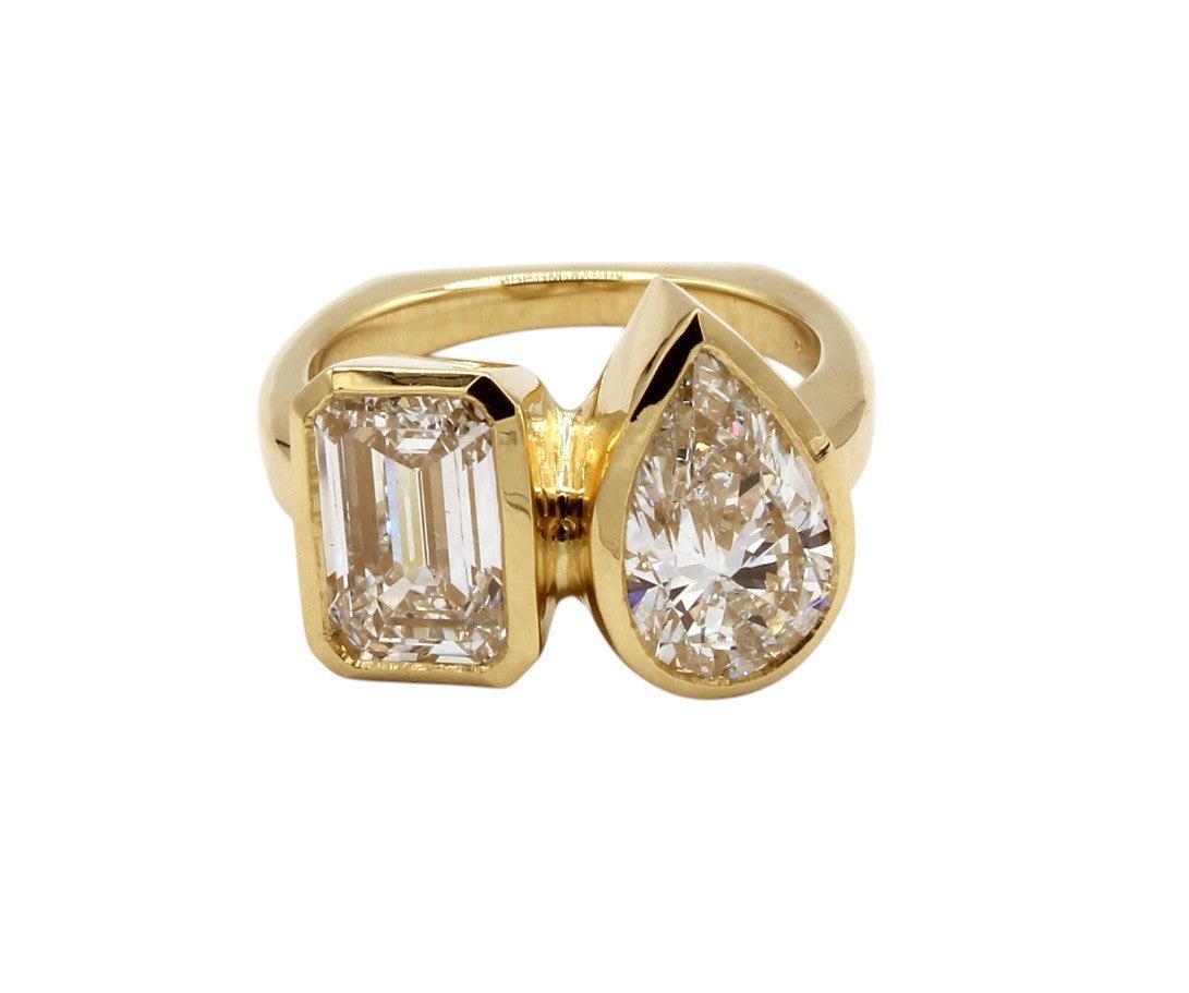 Toi et Moi Two Diamond Ring-Jewelry-Toby Pomeroy-Sorrel Sky Gallery