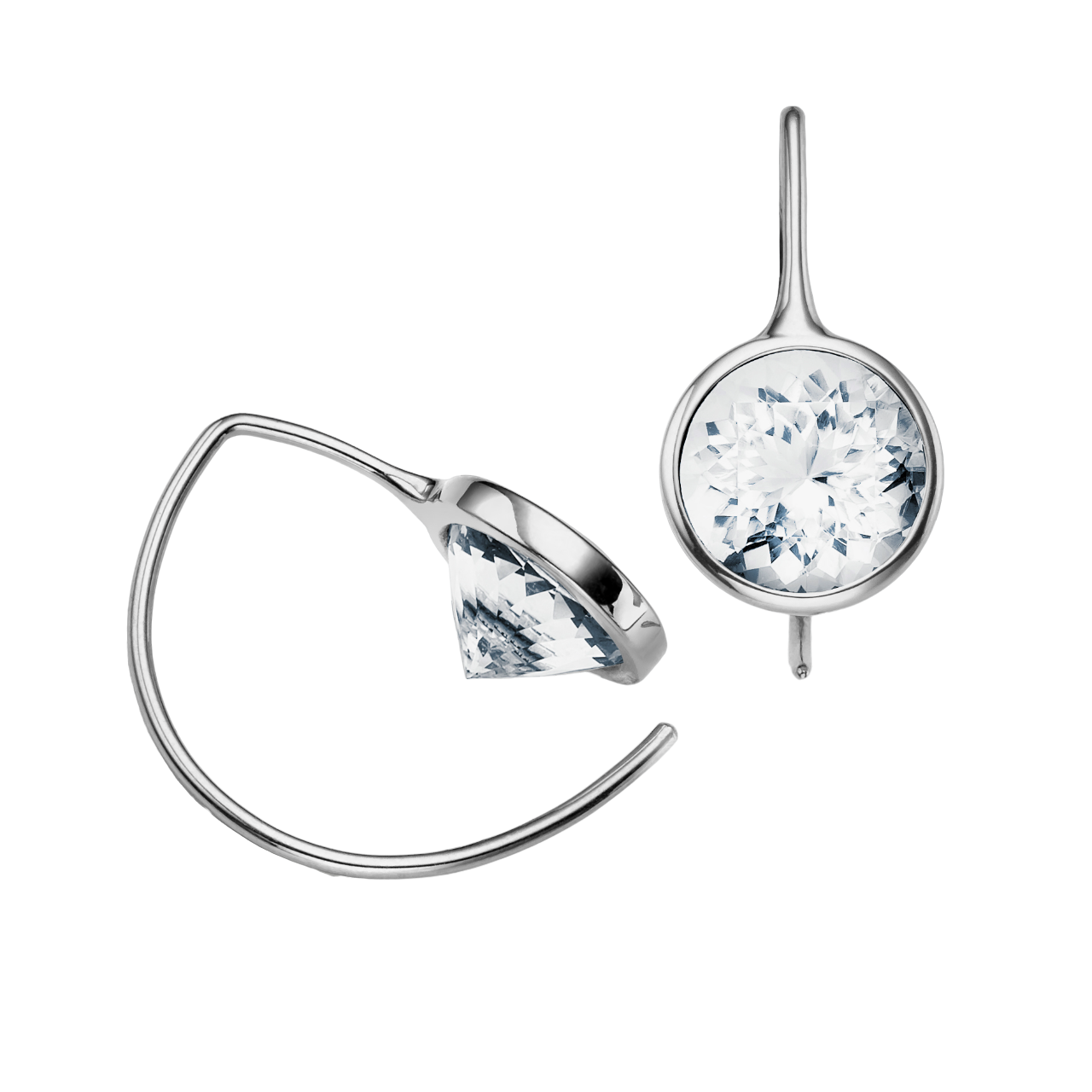 White Quartz Comet Earrings-Jewelry-Toby Pomeroy-Sorrel Sky Gallery