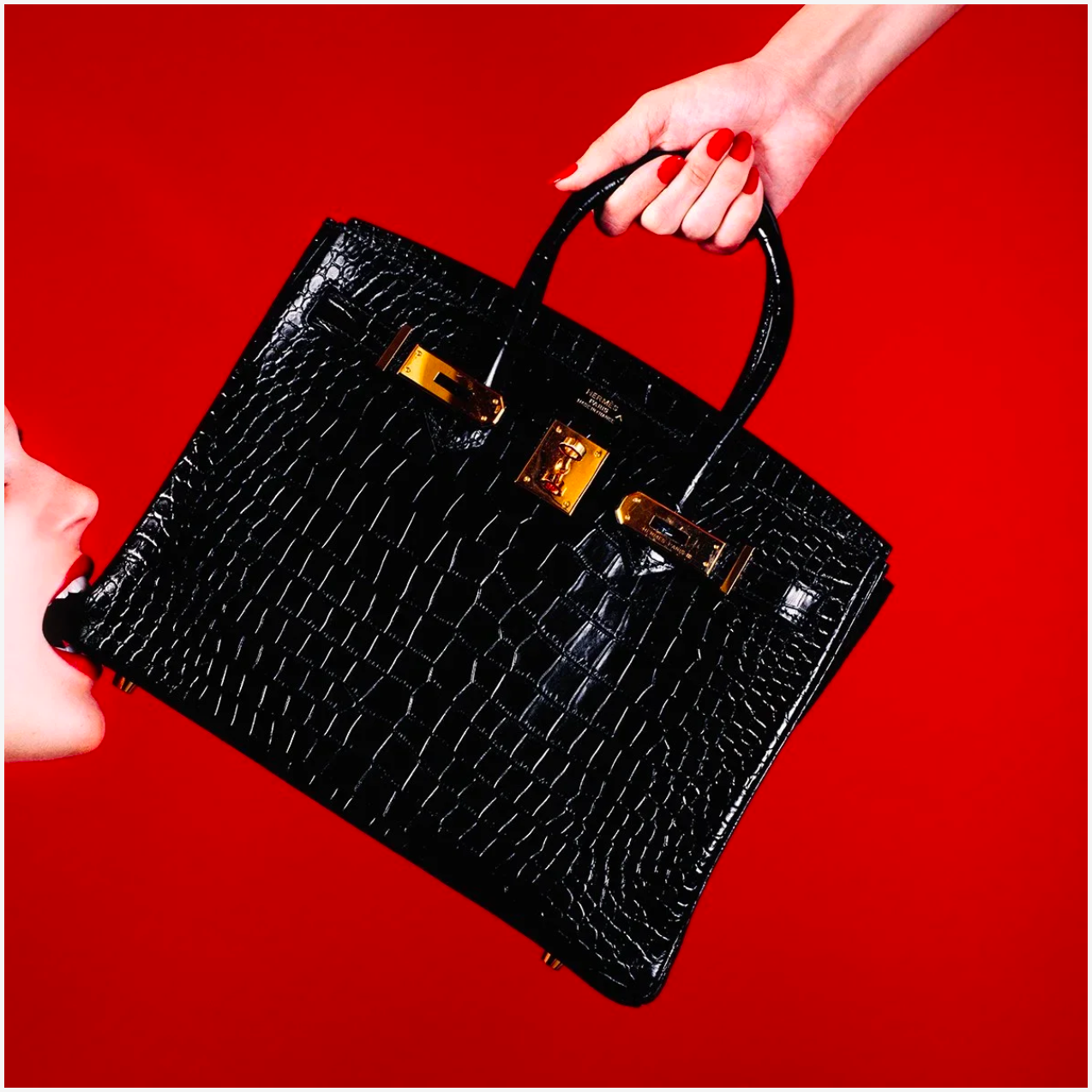 Birkin Bite Red-Photographic Print-Tyler Shields-Sorrel Sky Gallery