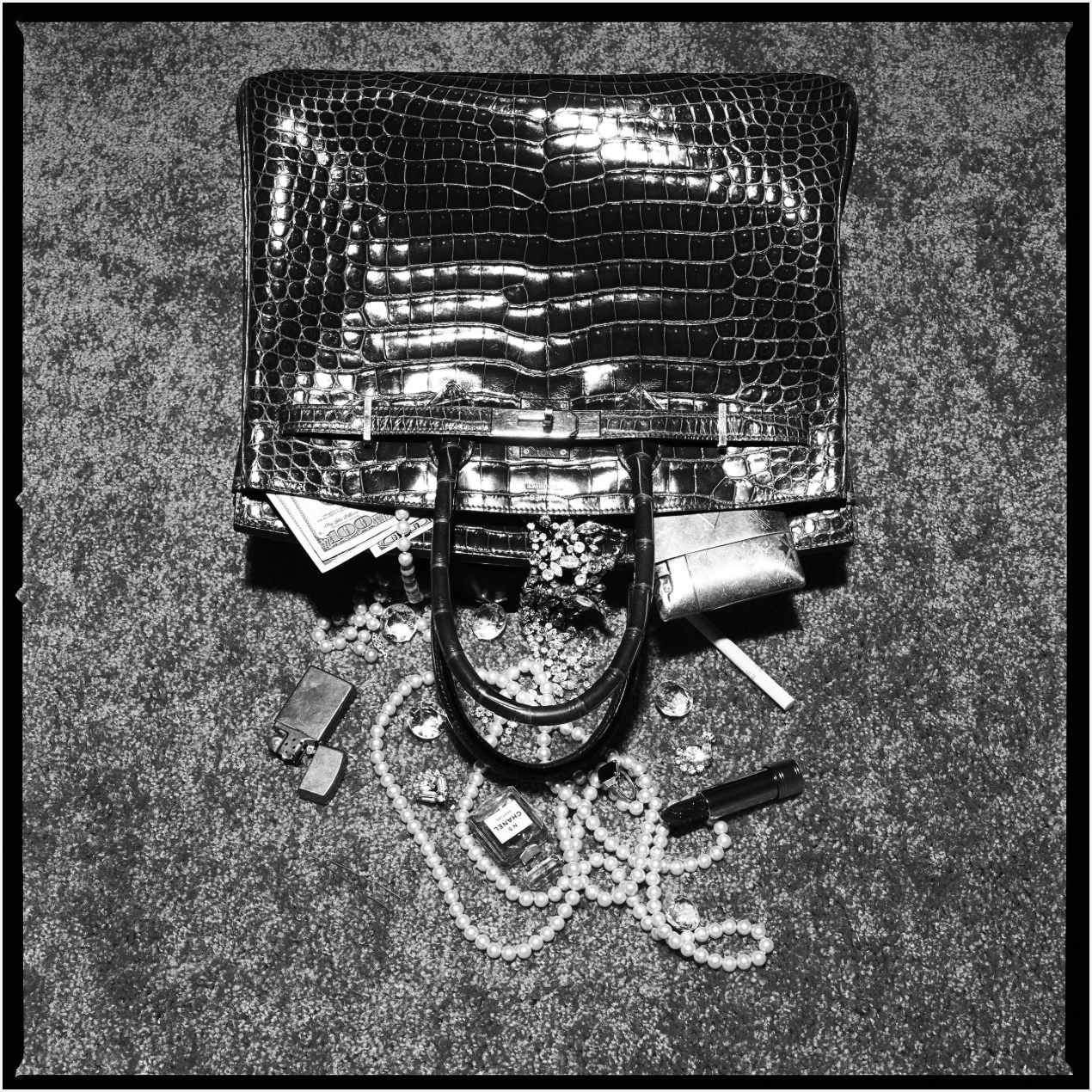 Birkin Spill B&W-Photographic Print-Tyler Shields-Sorrel Sky Gallery