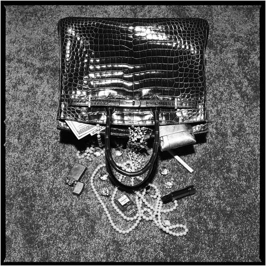 Birkin Spill B&W-Photographic Print-Tyler Shields-Sorrel Sky Gallery