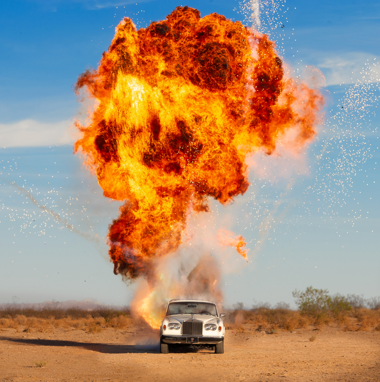 Rolls Royce on Fire-Photographic Print-Tyler Shields-Sorrel Sky Gallery