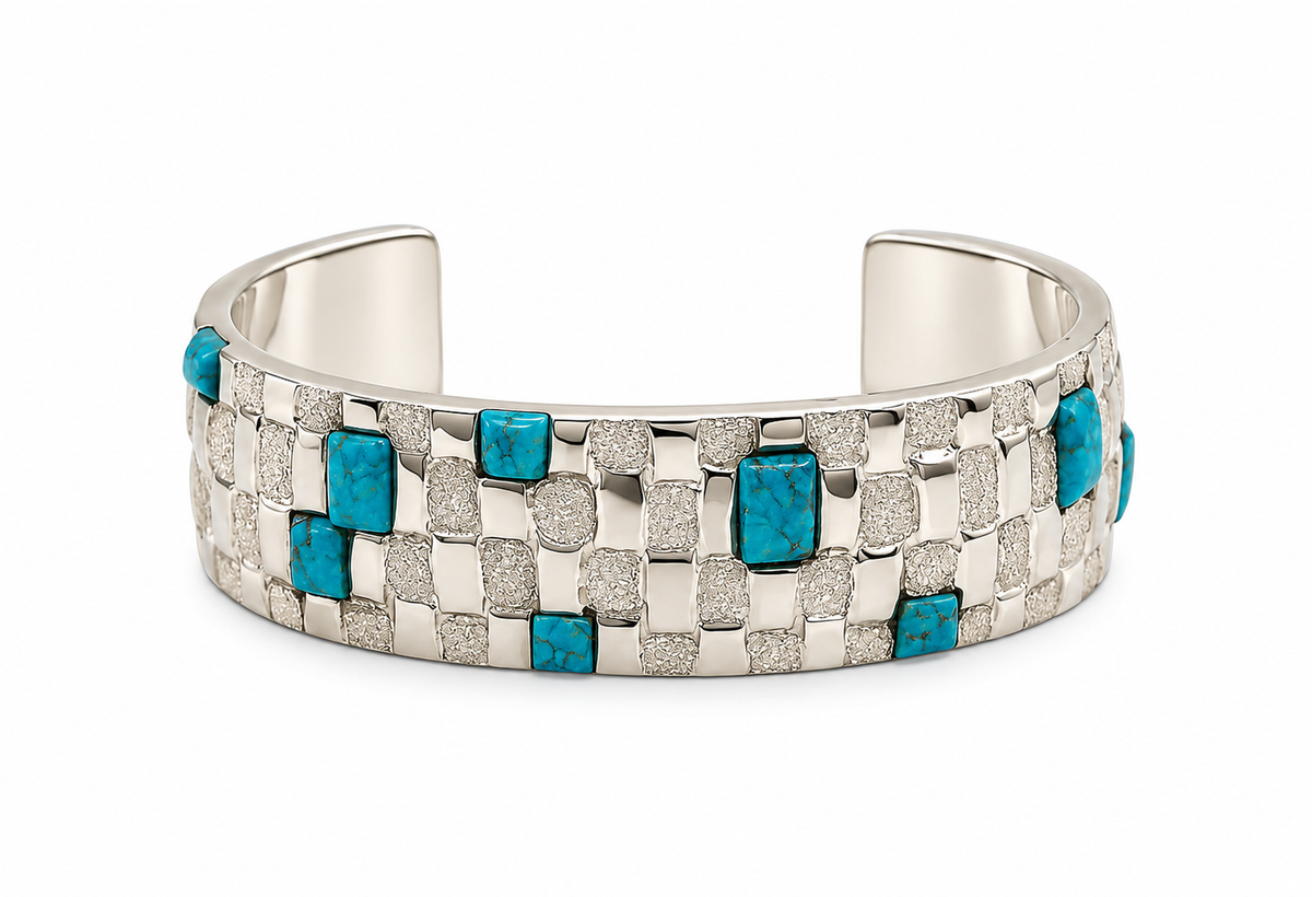 Basketweave Cuff Bracelet-Jewelry-Ben Nighthorse-Sorrel Sky Gallery