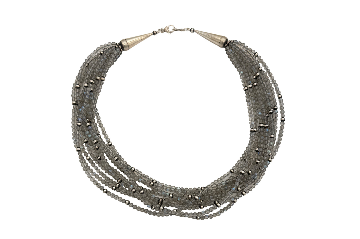 10 Strand Labradorite Necklace-Jewelry-Maria Goler Baca-Sorrel Sky Gallery