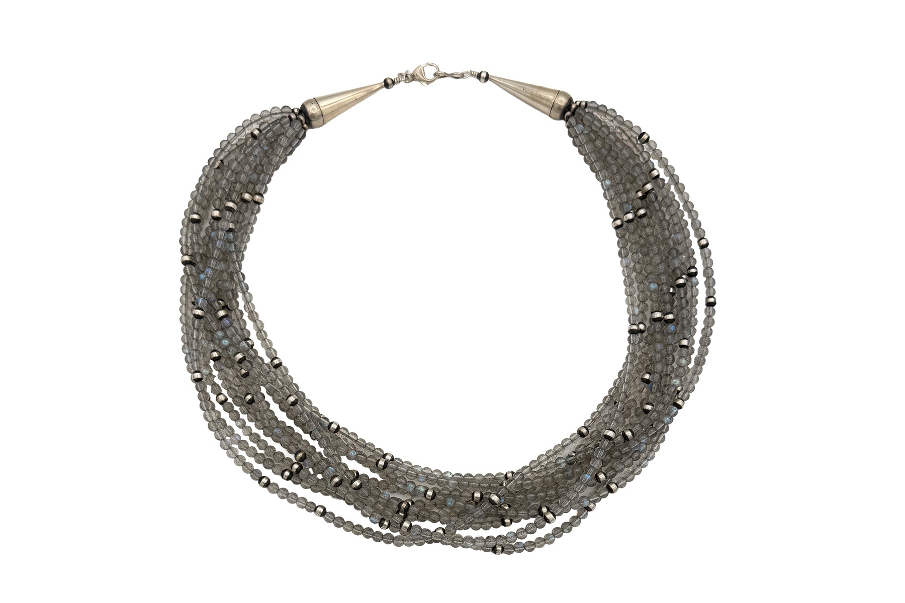 10 Strand Labradorite Necklace-Jewelry-Maria Goler Baca-Sorrel Sky Gallery