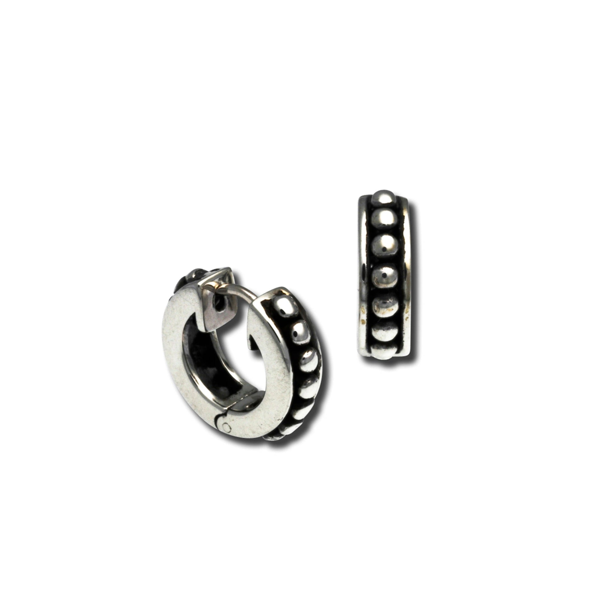 Bead Line Snap Hoop Earrings-Jewelry-Zina Sterling-Sorrel Sky Gallery