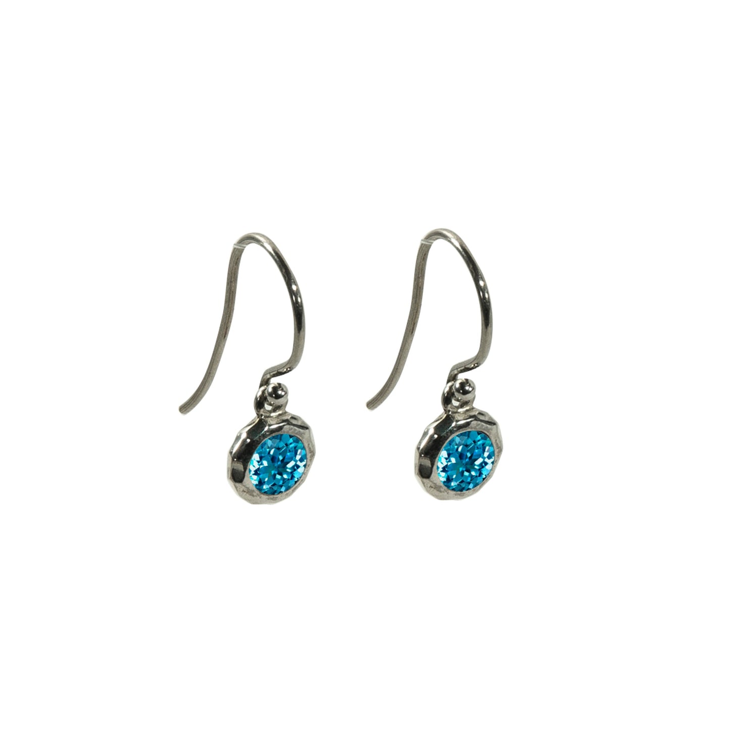 Blue Topaz Single Drop Earrings-Jewelry-Zina Sterling-Sorrel Sky Gallery