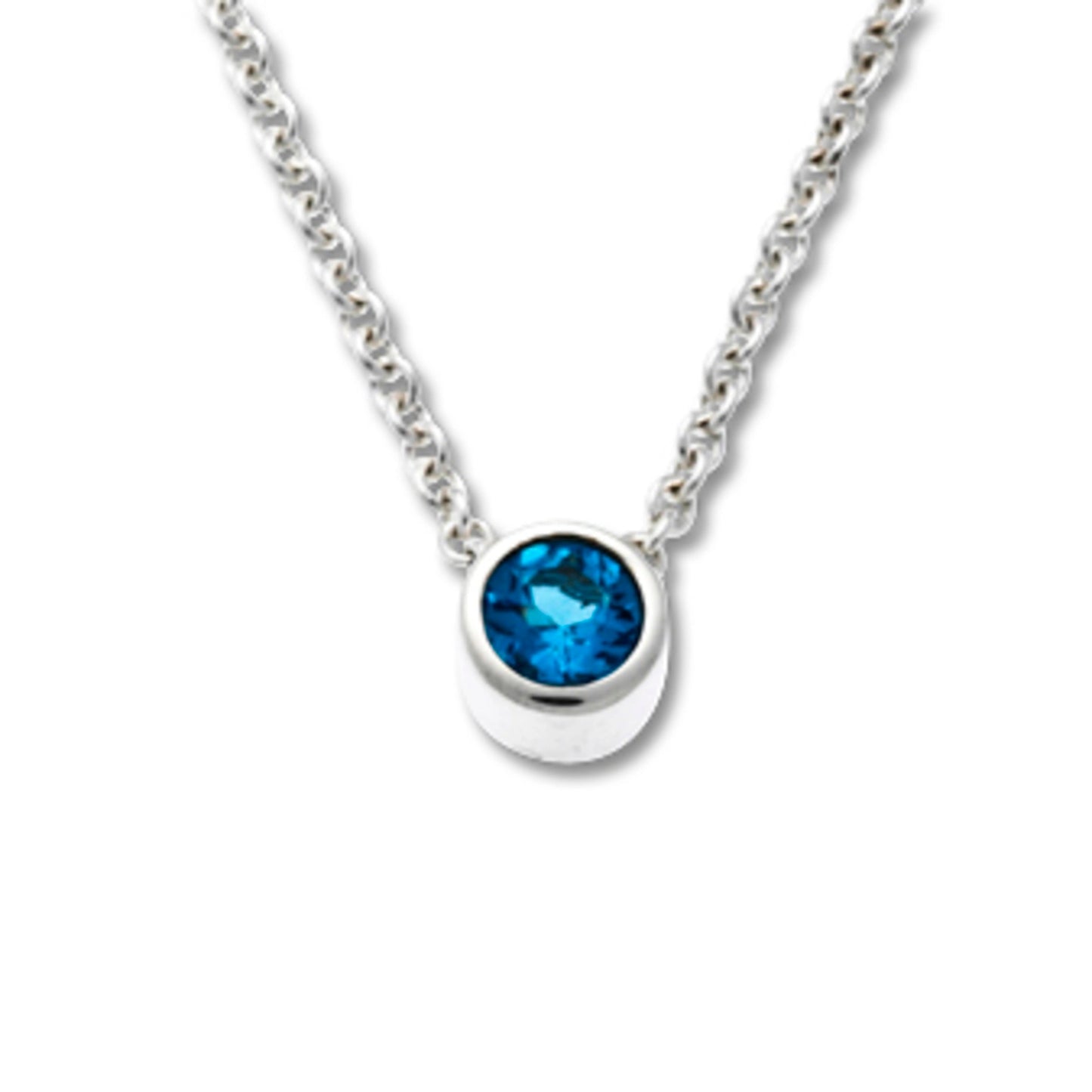 Blue Topaz on Chain Pendant-Jewelry-Zina Sterling-Sorrel Sky Gallery