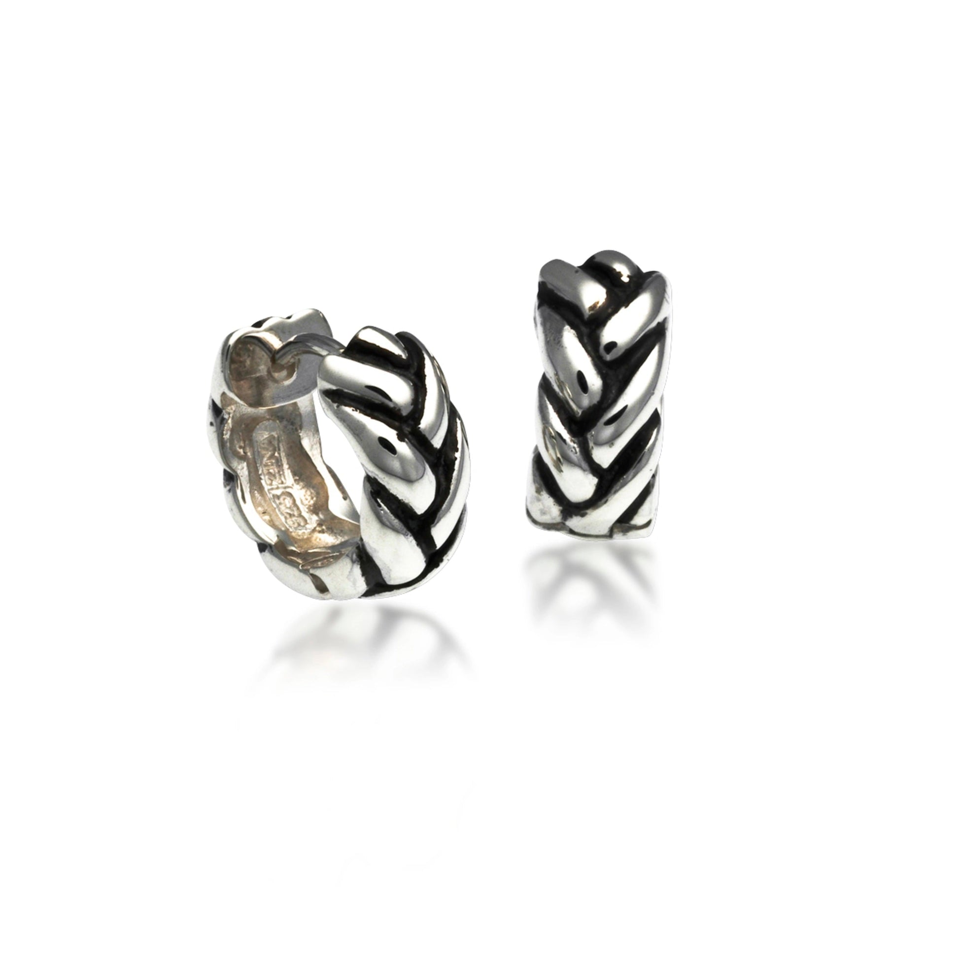 Braided Snap Hoop Earrings-Jewelry-Zina Sterling-Sorrel Sky Gallery