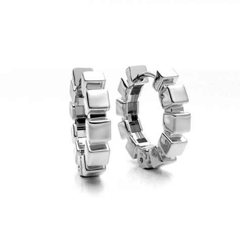 Cubes Snap Hoop Earrings-Jewelry-Zina Sterling-Sorrel Sky Gallery