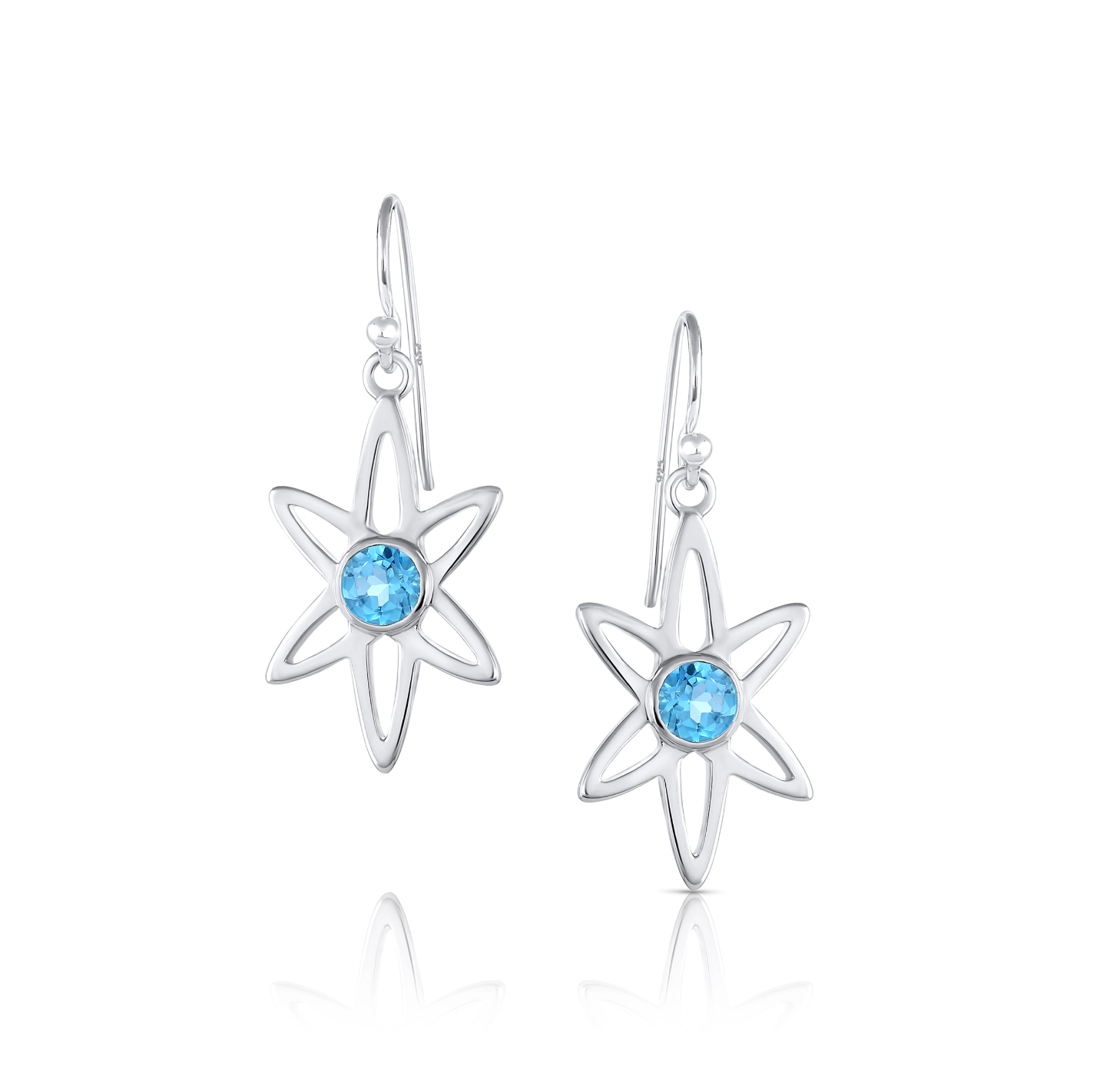 Galaxy Drop With Blue Topaz Earrings-Jewelry-Zina Sterling-Sorrel Sky Gallery