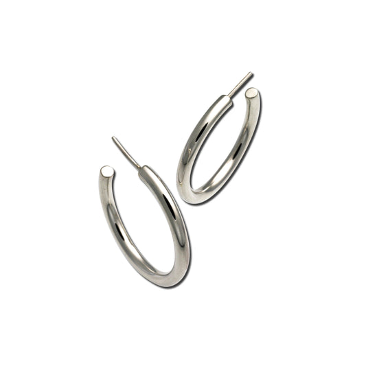 Medium Tube Hoop Earrings-Jewelry-Zina Sterling-Sorrel Sky Gallery