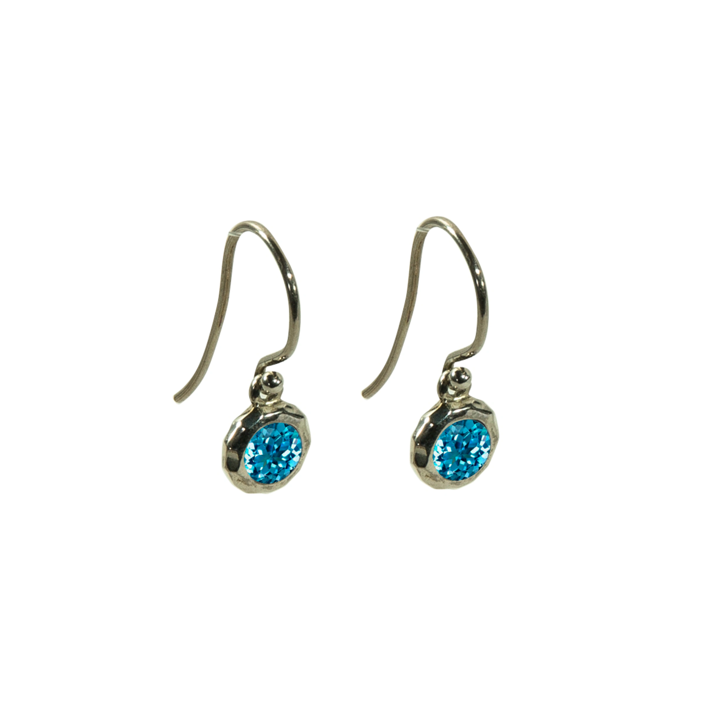 Single Drop Blue Topaz Earrings-Jewelry-Zina Sterling-Sorrel Sky Gallery