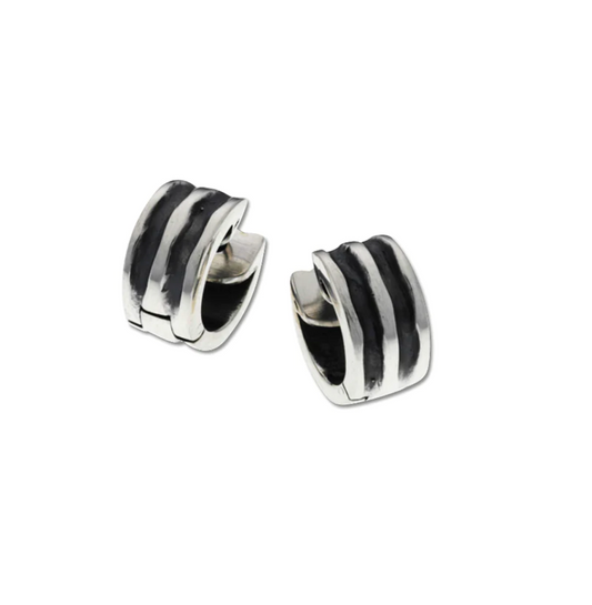 Small Waves Snap Hoop Earrings-Jewelry-Zina Sterling-Sorrel Sky Gallery