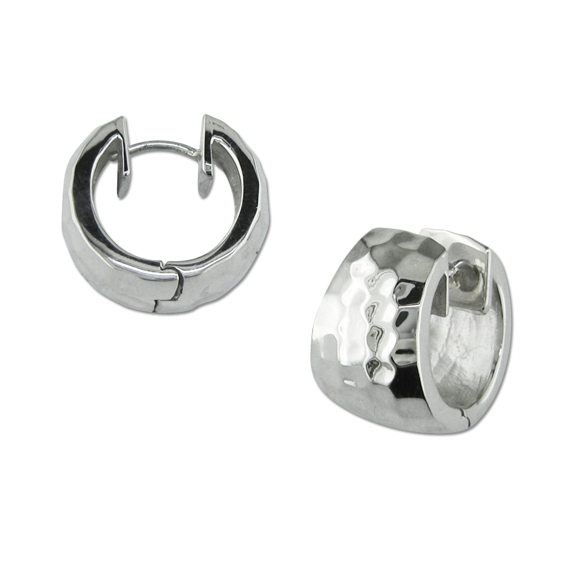 Textured Taper Snap Hoop Earrings-Jewelry-Zina Sterling-Sorrel Sky Gallery