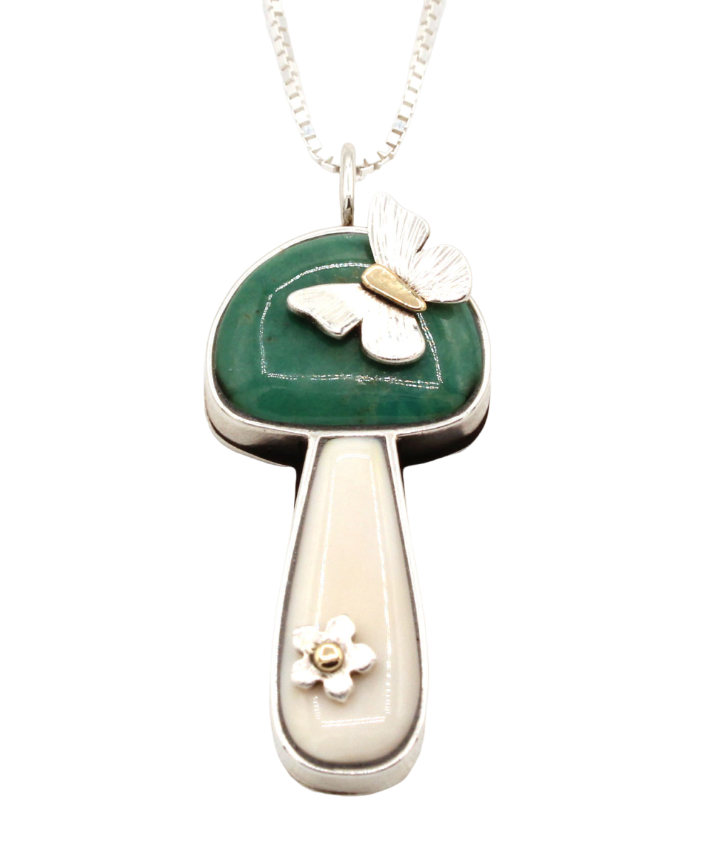 Mushroom Pendant-Jewelry-Michelle Tapia-Sorrel Sky Gallery