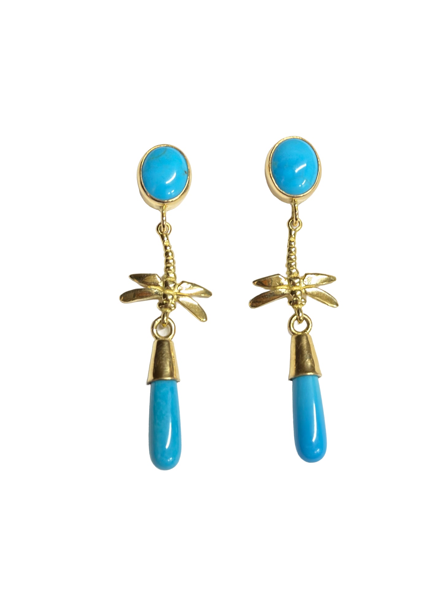 Sleeping Beauty Dragonfly Earrings-Jewelry-Victoria Adams-Sorrel Sky Gallery