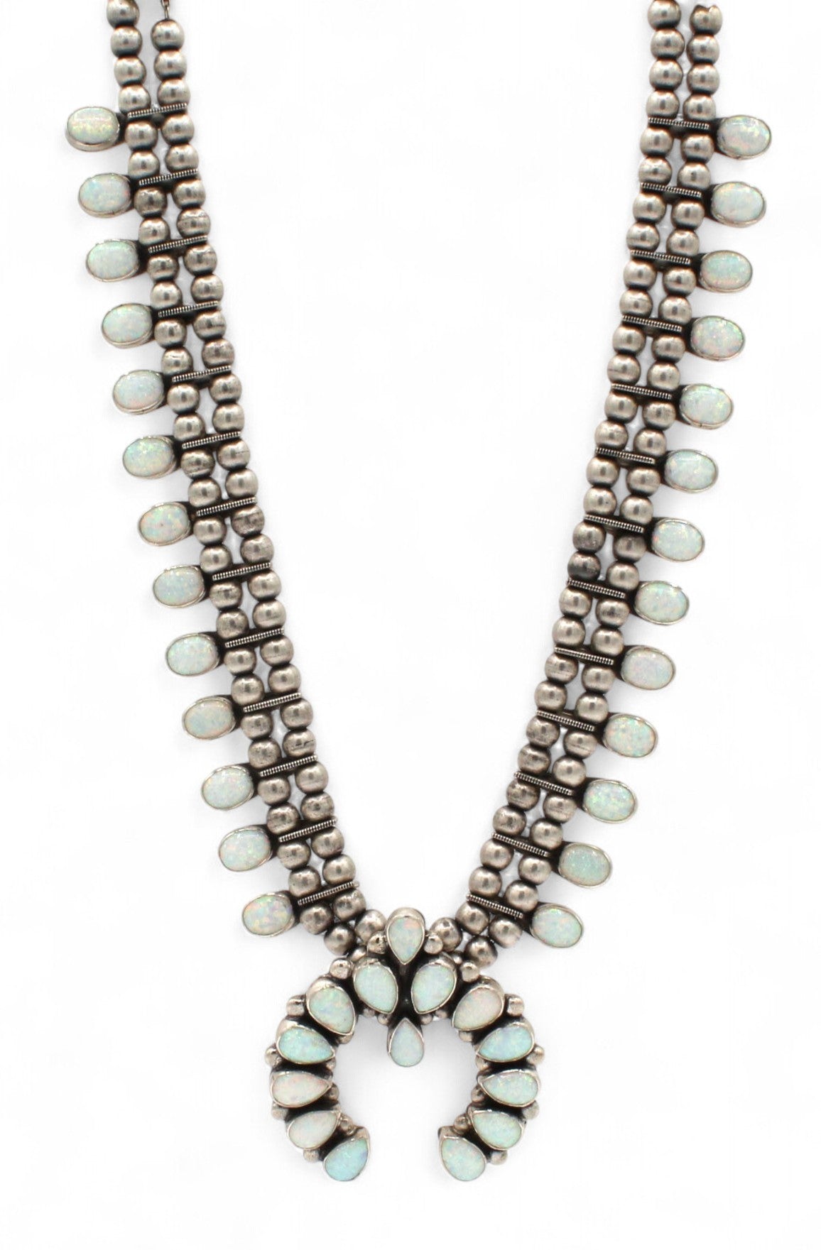 Opal Squash Blossom Necklace