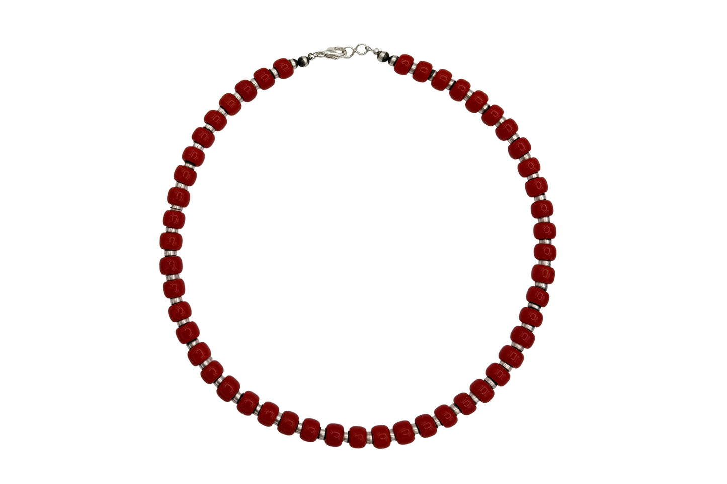 Red Glass Baca Bead Necklace-Jewelry-Maria Goler Baca-Sorrel Sky Gallery