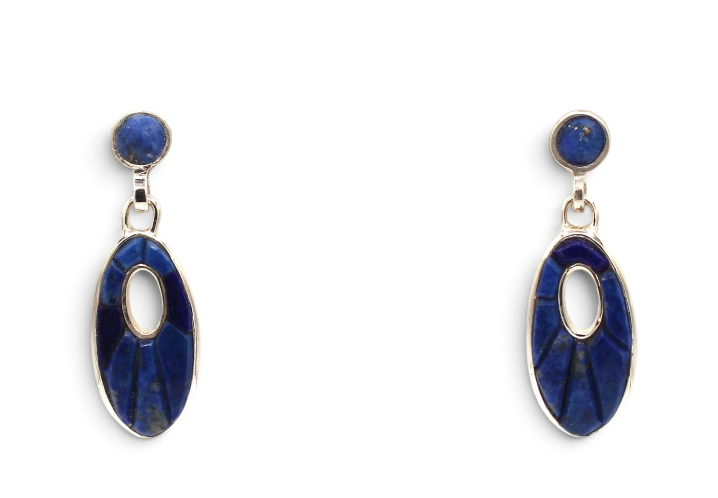 Oval with Hole Earrings-Jewelry-Ben Nighthorse-Sorrel Sky Gallery