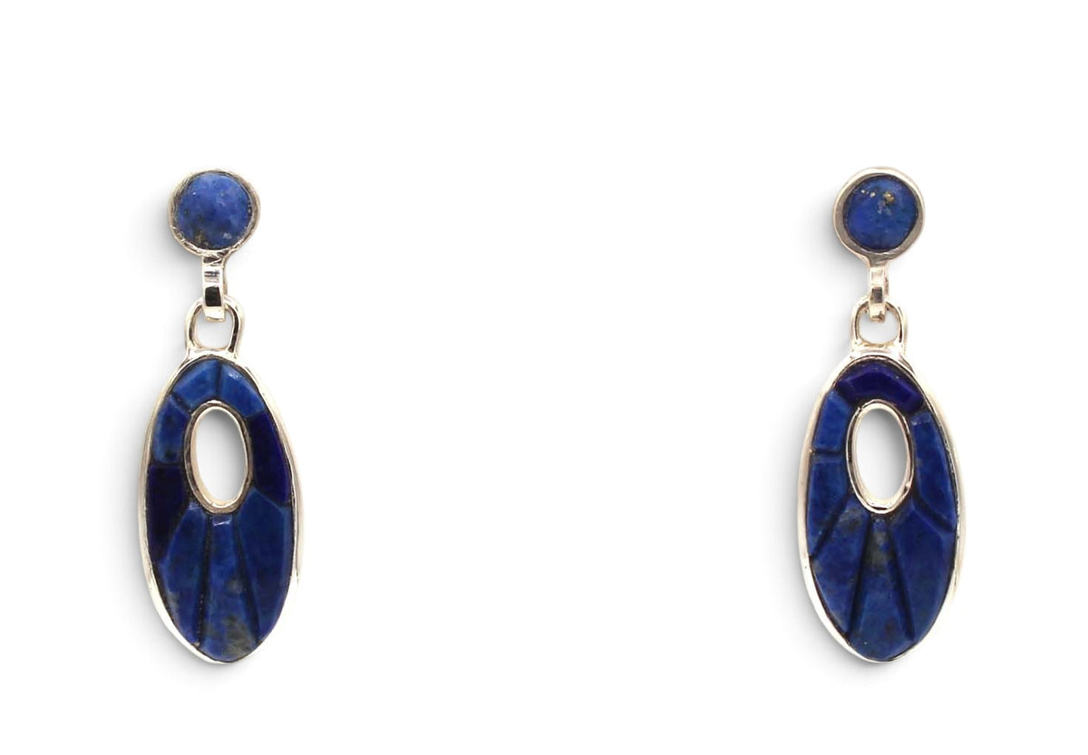 Oval with Hole Earrings-Jewelry-Ben Nighthorse-Sorrel Sky Gallery