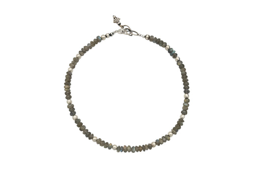 Labradorite Single Strand Necklace-Jewelry-Maria Goler Baca-Sorrel Sky Gallery