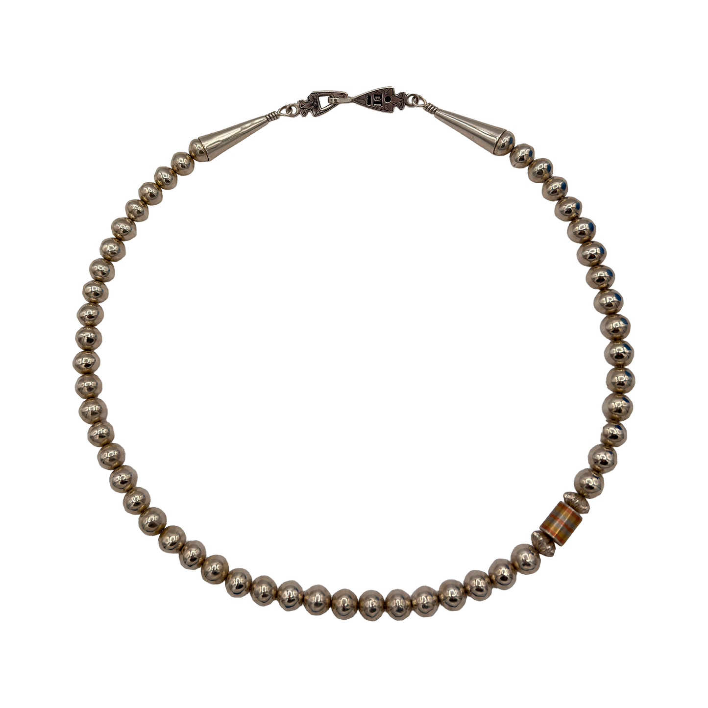 Sliver Beads w/ Marriage of Metal Necklace