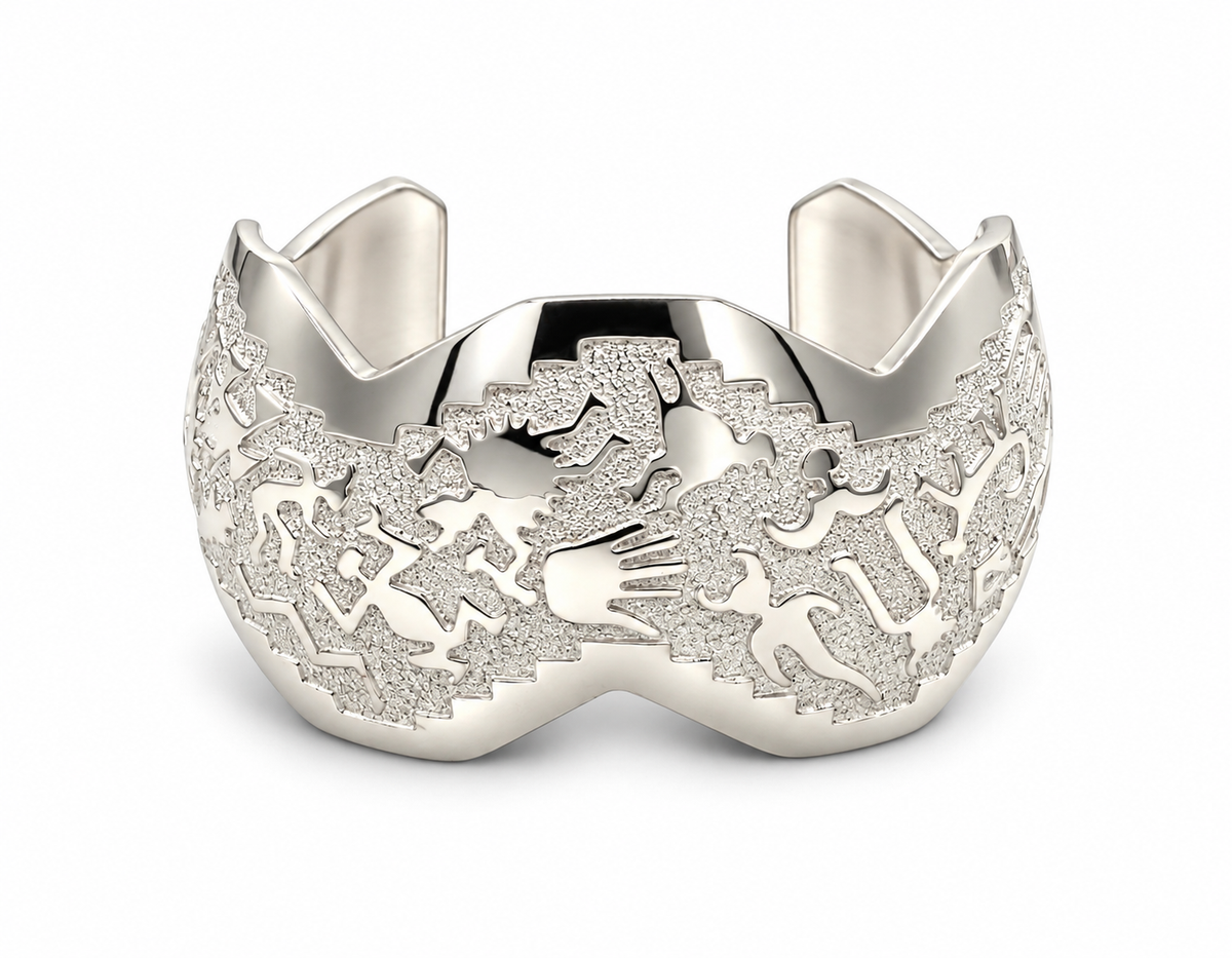 Rock Art Lightning Cuff Braceelt-Jewelry-Ben Nighthorse-Sorrel Sky Gallery
