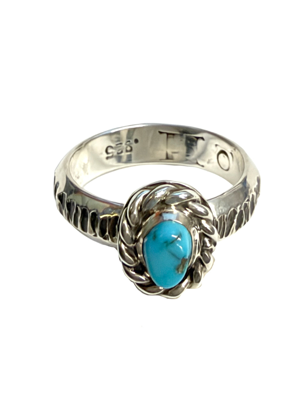 Turquoise Engraved Ring-Jewelry-Shane Hendren-Sorrel Sky Gallery