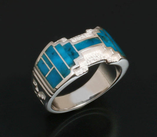 Turquoise Band Ring-Jewelry-Ray Tracey-Sorrel Sky Gallery