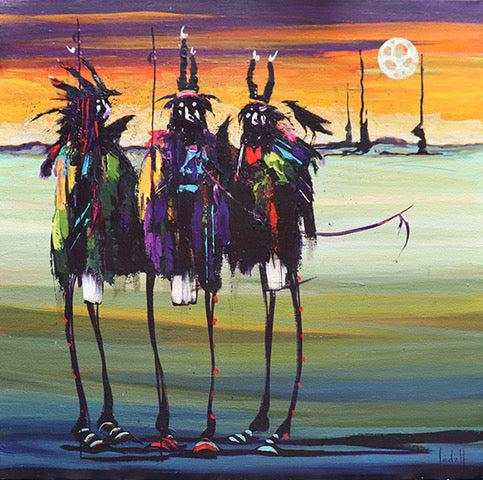 Crow Clan-Painting-Arlene LaDell Hayes-Sorrel Sky Gallery
