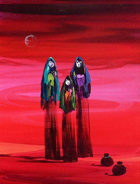 Sisters Gathering Water-Painting-Arlene LaDell Hayes-Sorrel Sky Gallery