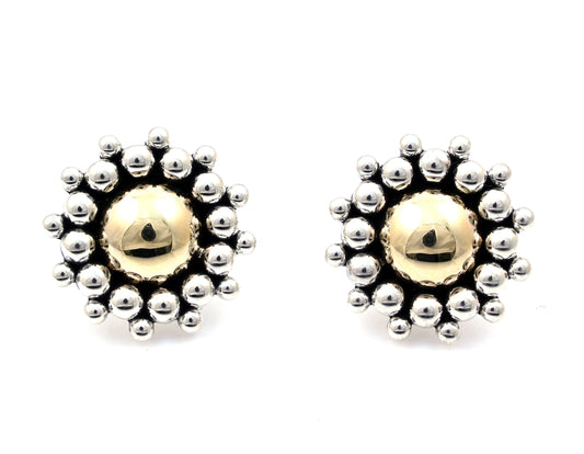 14K Dome Earrings-Jewelry-Artie Yellowhorse-Sorrel Sky Gallery