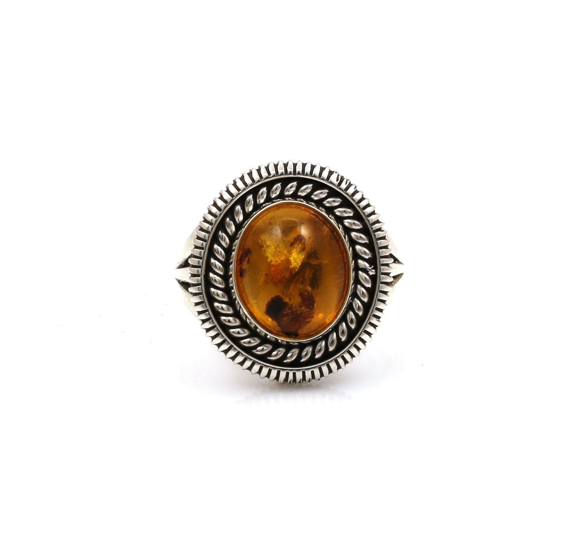 Amber Ring-Jewelry-Artie Yellowhorse-Sorrel Sky Gallery