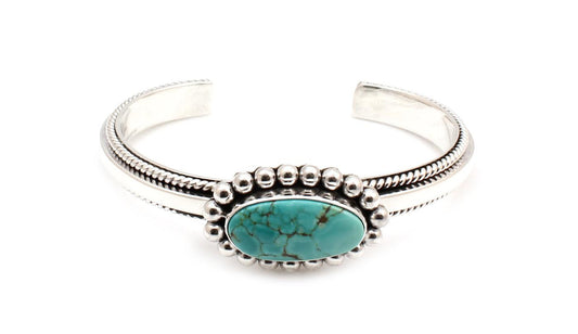 Carico Lake Turquoise Cuff Bracelet-Jewelry-Artie Yellowhorse-Sorrel Sky Gallery