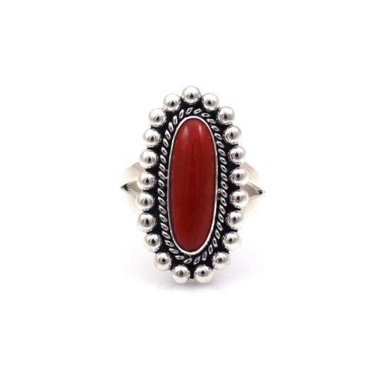 Coral Ring-Jewelry-Artie Yellowhorse-Sorrel Sky Gallery