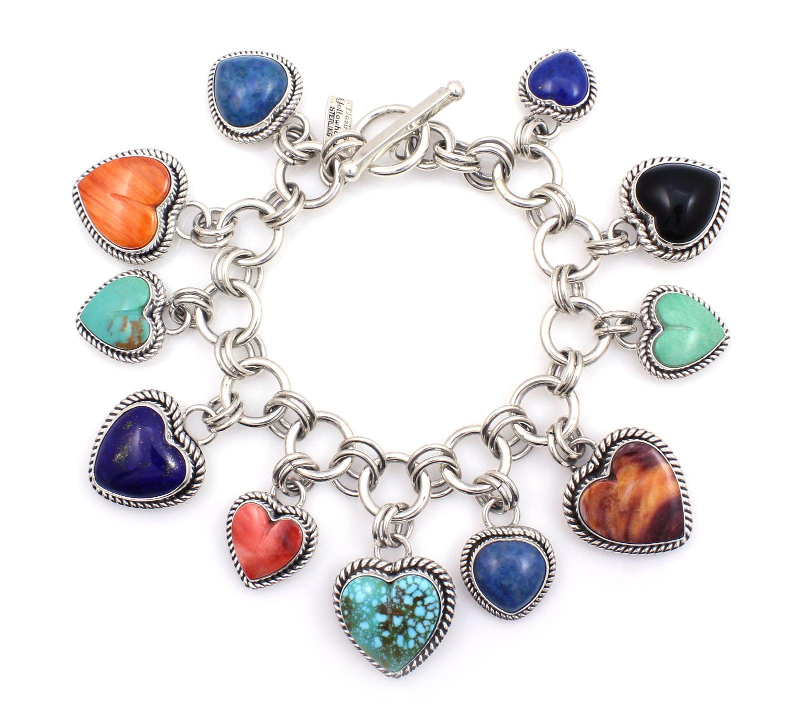 Heart Chain Link Bracelet-Jewelry-Artie Yellowhorse-Sorrel Sky Gallery