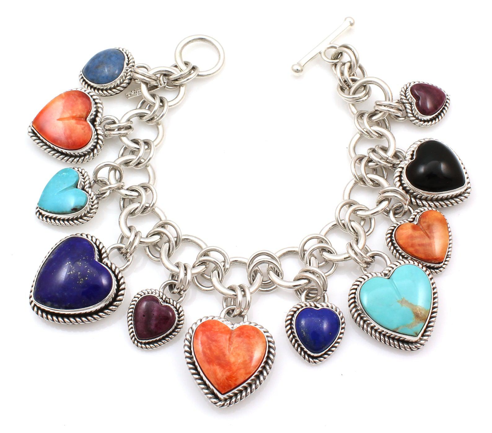 Heart Link Bracelet-Jewelry-Artie Yellowhorse-Sorrel Sky Gallery