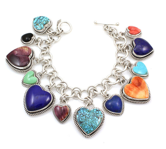 Heart Link Bracelet-Jewelry-Artie Yellowhorse-Sorrel Sky Gallery