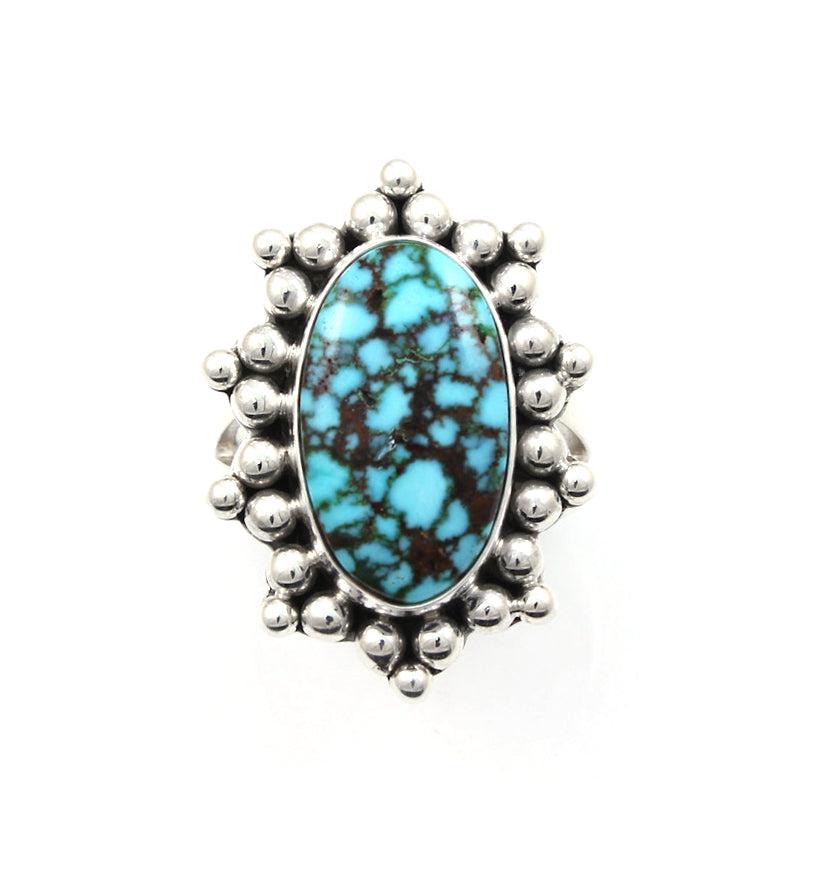 Kingman Turquoise Bead Ring-Jewelry-Artie Yellowhorse-Sorrel Sky Gallery
