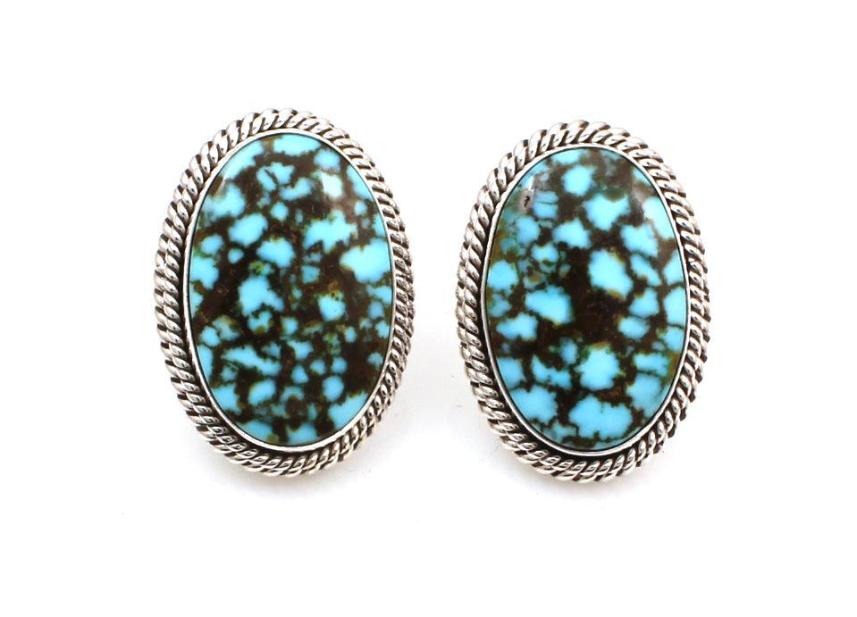 Kingman Turquoise Earrings-Jewelry-Artie Yellowhorse-Sorrel Sky Gallery