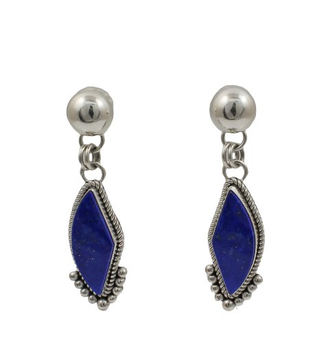 Lapis Earrings-Jewelry-Artie Yellowhorse-Sorrel Sky Gallery