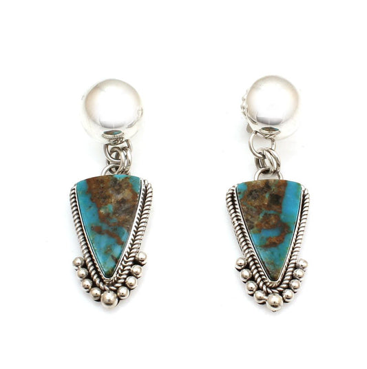 Mineral Park Turquoise Earrings-Jewelry-Artie Yellowhorse-Sorrel Sky Gallery